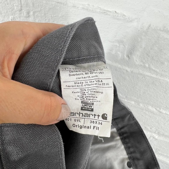 Carhartt Men's Stretch Relaxed Fit Cargo Work Pants High Rise Gray Size 36 - Picture 4 of 4